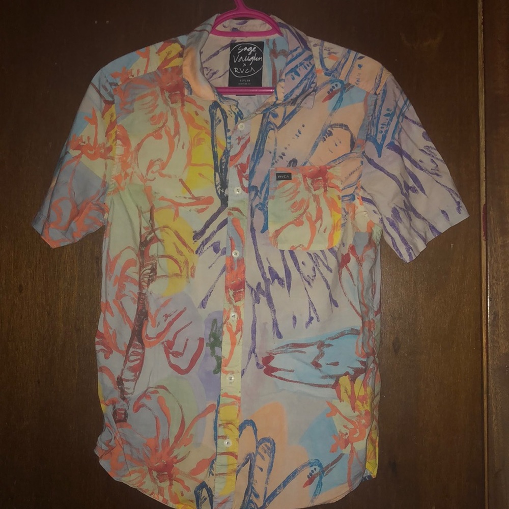 Sage Vaughn x RVCA Shirt - Mens Small - Fits True
